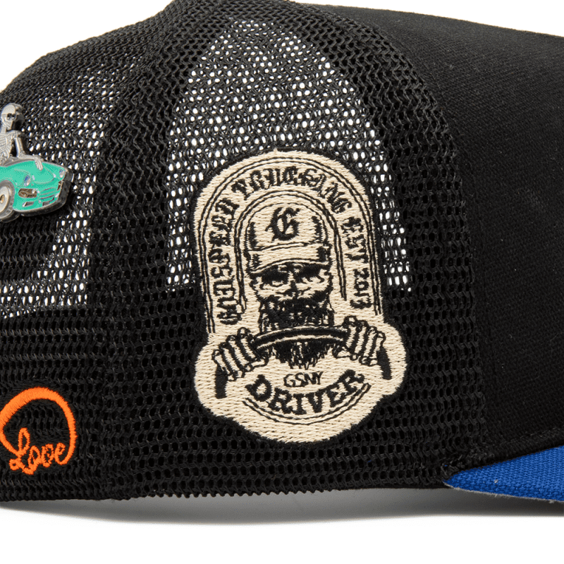 Gs Forever Trucker Hat Black Blue Orange 06