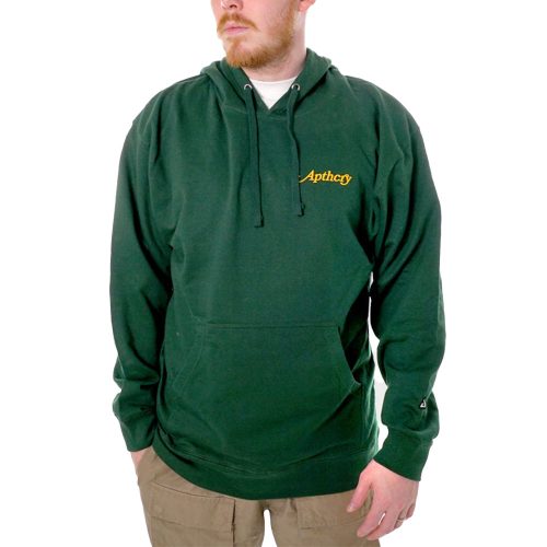 SCRIPT HOODIE FOREST GREEN 02