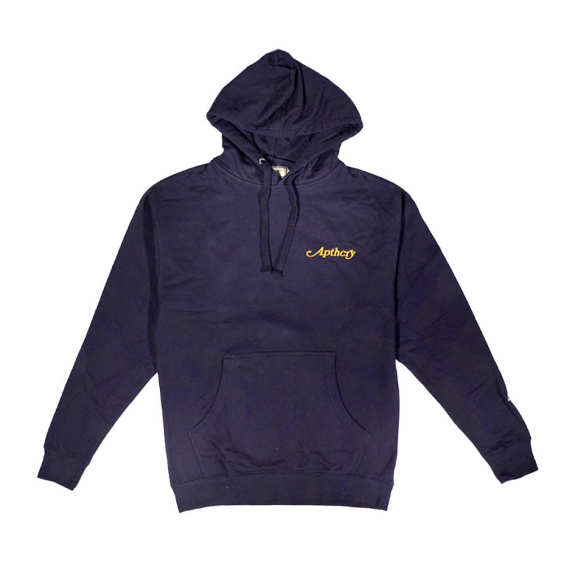 SCRIPT HOODIE NAVY BLUE 01