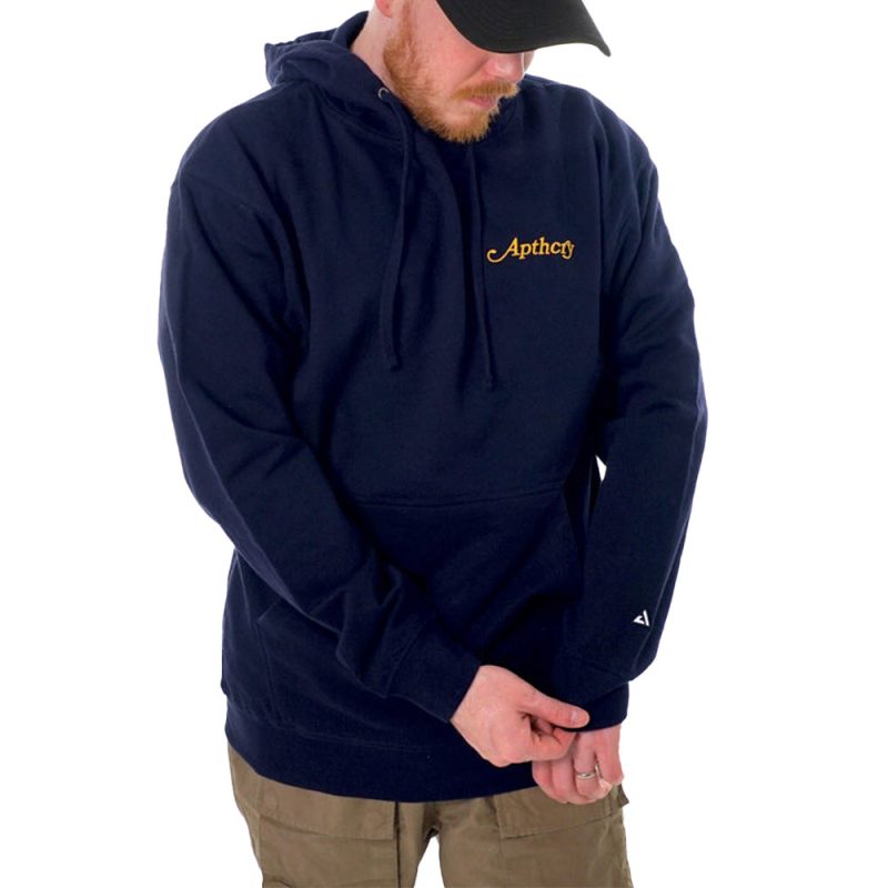 SCRIPT HOODIE NAVY BLUE 02