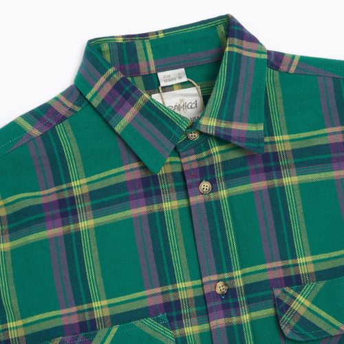 gramicci flannel mens shirt gujk 21f053 green 1 a0f61fb6 5d4c 44c0 9dde 711c23208226